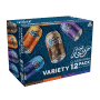 Keef soda variety 12-pack featuring colorful cans