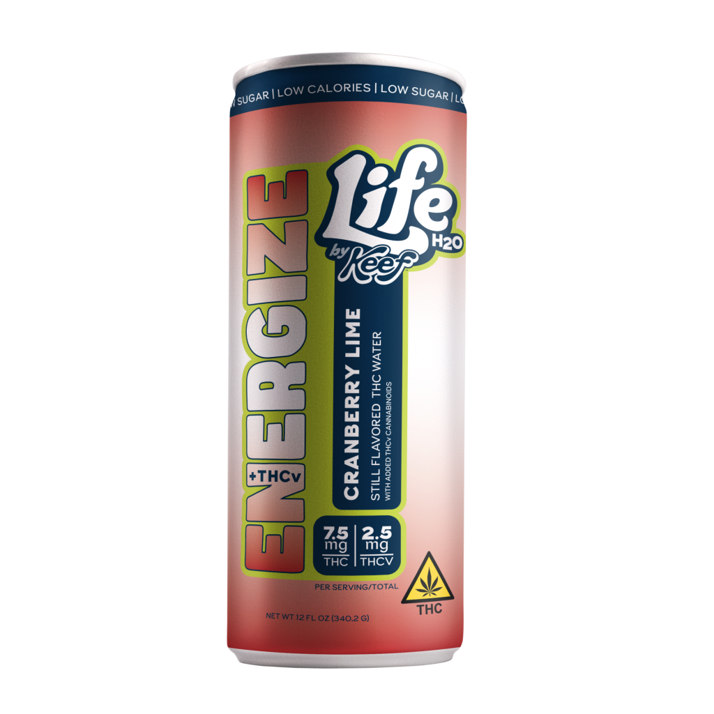 Cranberry Lime THC drink by Keef, energized design